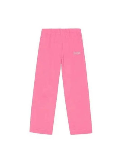 Logo Banding Sweat Straight Pants Pink - GANNI - BALAAN 2