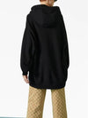 Cotton Jersey Hoodie Black - GUCCI - BALAAN 4