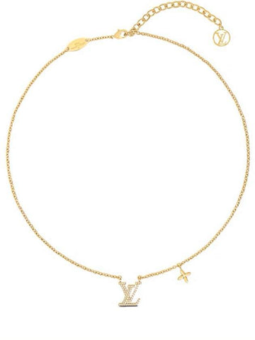 LV Iconic Crystal Necklace Gold - LOUIS VUITTON - BALAAN 1