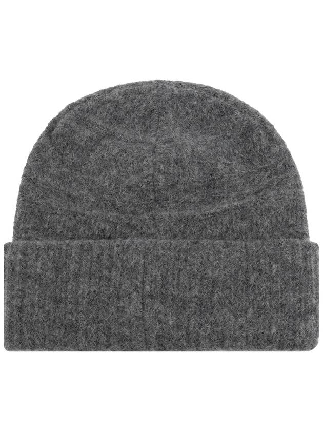 Logo Soft Wool Beanie Gray Women s - GANNI - BALAAN 4