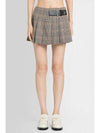 Triangle Logo Belt Mini Pleated Skirt Brown - PRADA - BALAAN 3