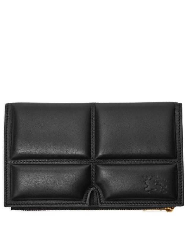 Quilted Leather Medium Wallet Black - BURBERRY - BALAAN 1