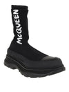 Men's White Logo Socks High Top Sneakers Black - ALEXANDER MCQUEEN - BALAAN 3