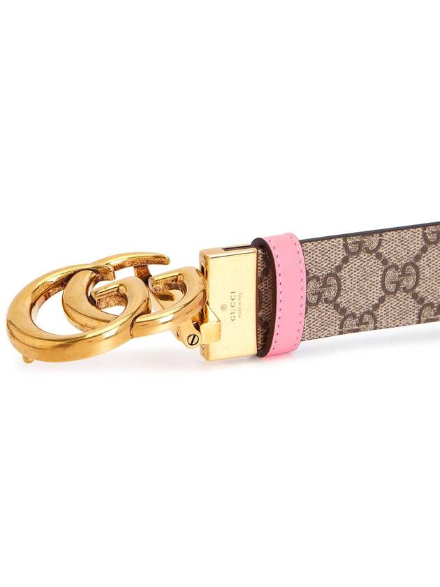 GG Marmont Reversible Leather Belt Beige Pink - GUCCI - BALAAN 6