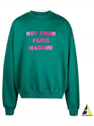 Drold Monsieur NFPM Logo Sweatshirt Green ASW102CO001 - DROLE DE MONSIEUR - BALAAN 1