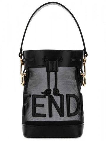 Mon Tresor Mesh Small Bucket Bag Black - FENDI - BALAAN 1