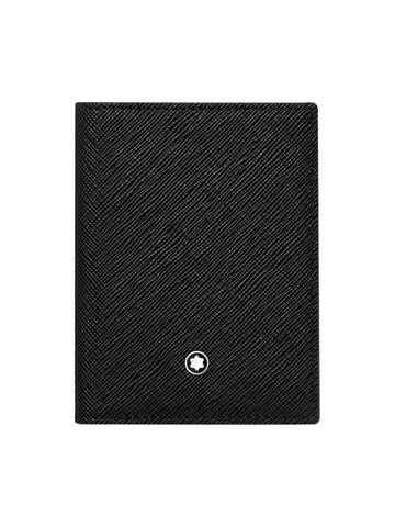 Sartorial 4CC Bifold Leather Card Wallet Black - MONTBLANC - BALAAN 1