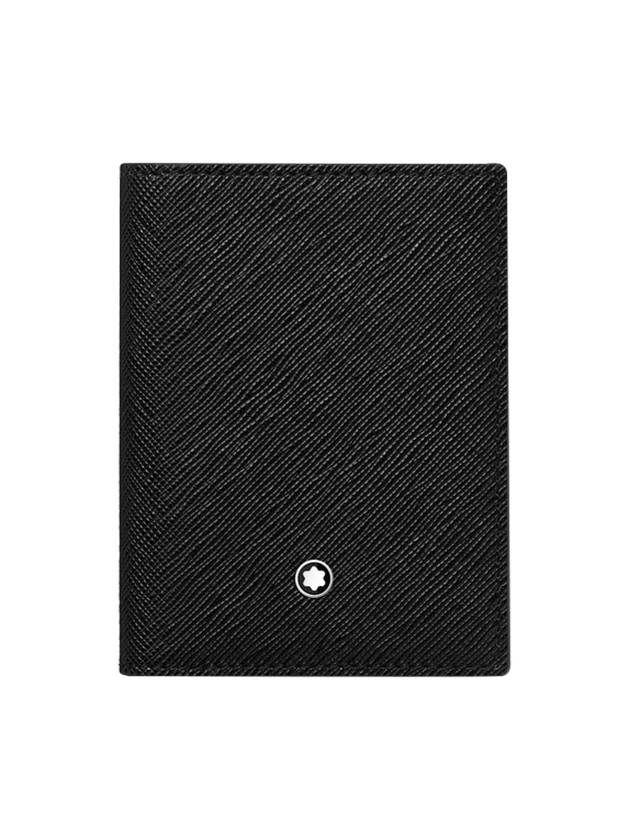 Sartorial 4CC Bifold Leather Card Wallet Black - MONTBLANC - BALAAN 1