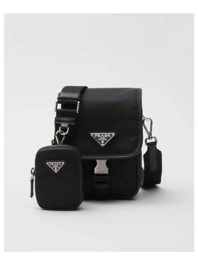 Re-Nylon Saffiano Mini Cross Bag Black - PRADA - BALAAN 2