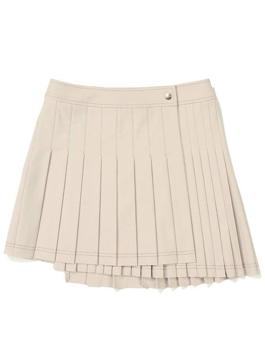 Wrap pleated skirt CREAM WOMAN - MALBON GOLF - BALAAN 1