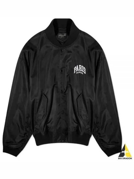 Paris Oversized Bomber Jacket Black - BALENCIAGA - BALAAN 2