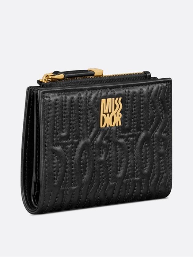 Women s Miss Dior Dahlia Half Wallet Black S3602UBTK M900 - DIOR - BALAAN 2