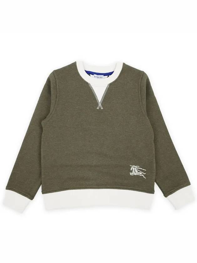 Kids Embroidered Logo Sweatshirt Khaki - BURBERRY - BALAAN 2