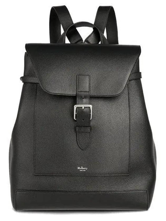 Chiltern Embossed Logo Leather Backpack Black - MULBERRY - BALAAN 2