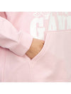 Women's Logo Print Organic Cotton Hoodie Pink - GANNI - BALAAN 8