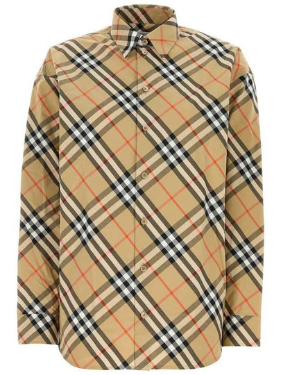 Check Pattern Shirt Beige - BURBERRY - BALAAN 2