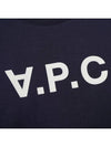 Men's VPC Logo Print Crew Neck Sweatshirt Navy - A.P.C. - BALAAN 3