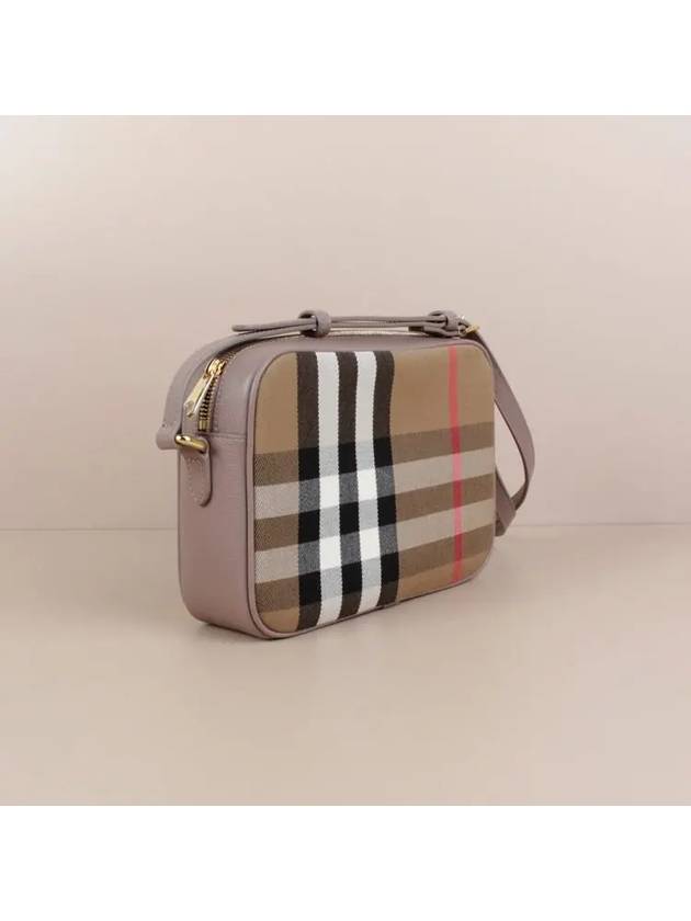 Check Large Camera Cross Bag Grey Mink - BURBERRY - BALAAN 3