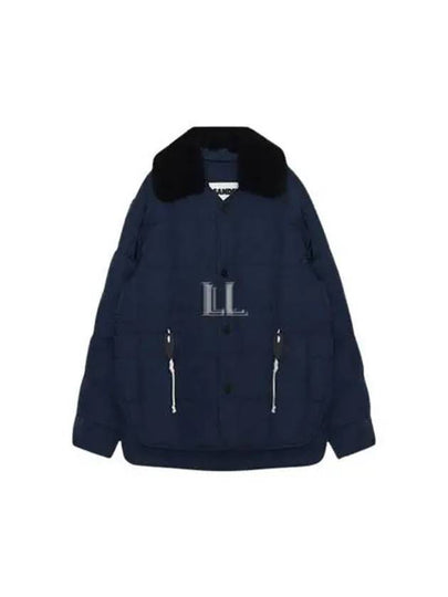 Shearling Quilted Down Padding Navy - JIL SANDER - BALAAN 2