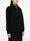 Viscose Jersey Zip Sweatshirt Black - GUCCI - BALAAN 3