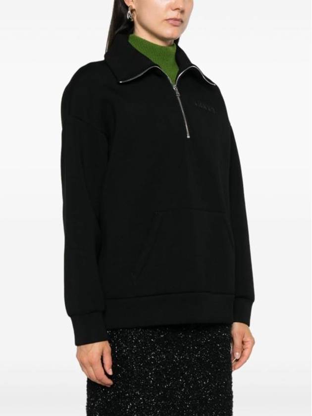 Viscose Jersey Zip Sweatshirt Black - GUCCI - BALAAN 3