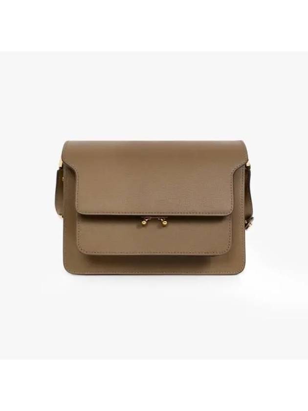 Saffiano Trunk Medium Shoulder Bag Brown - MARNI - BALAAN 3