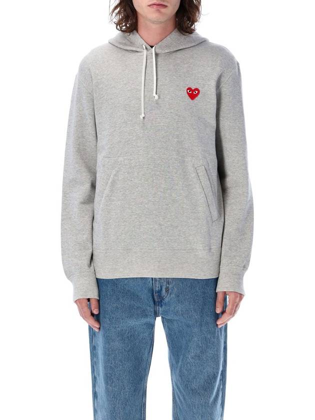 Comme Des Garçons Play Red Heart Patch Hoodie - COMME DES GARCONS PLAY - BALAAN 4