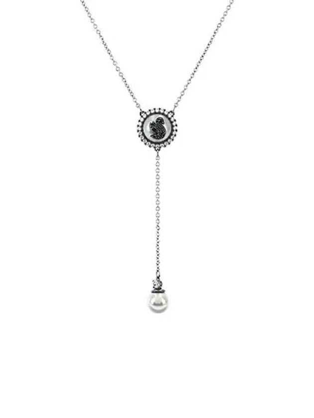 Swan Y Necklace Grey - SWAROVSKI - BALAAN 4