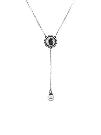 Swan Y Necklace Grey - SWAROVSKI - BALAAN 2