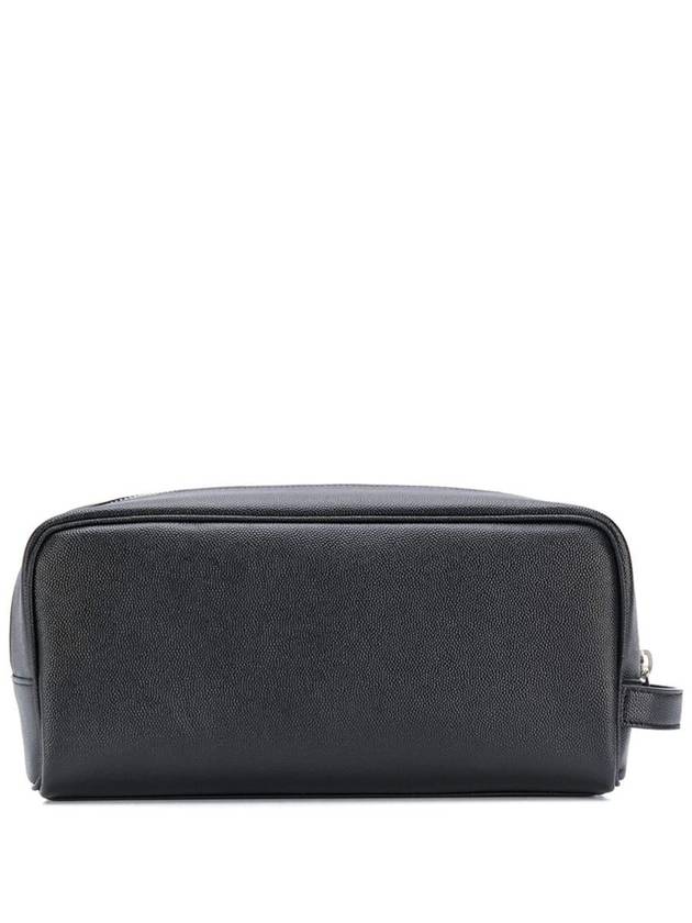 Grained Logo Pouch Bag Black - SAINT LAURENT - BALAAN 3