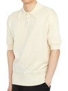 Back Stitch Wool Polo Knit Top Off White - MAISON MARGIELA - BALAAN 6