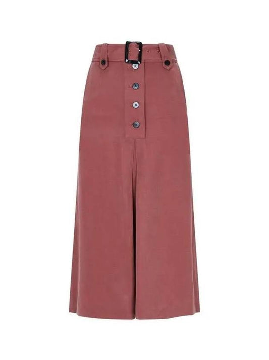 30 9 29 Women Square Belt Lyocell Skirt Brick - PAUL SMITH - BALAAN 1