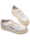 Medalist Leather Suede Low Top Sneakers White Pink - AUTRY - BALAAN 6