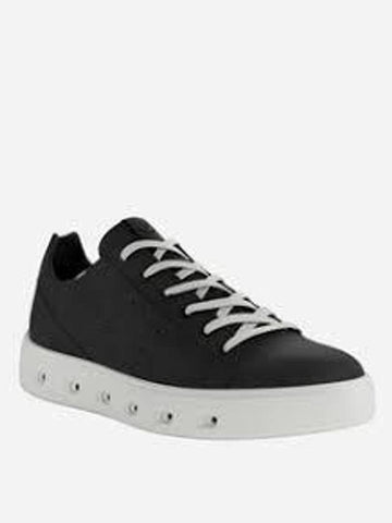 Women's Street 720 Leather Gore-Tex Low Top Sneakers Black - ECCO - BALAAN 1