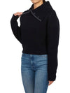 La Maille Vega Asymmetric Mock Neck Wool Knit Top Navy - JACQUEMUS - BALAAN 9