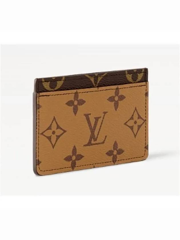 Monogram Reverse Canvas Card Wallet Brown - LOUIS VUITTON - BALAAN 4