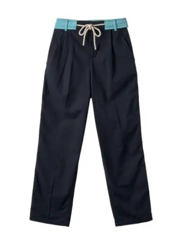 track belt straight pants navy - PALM ANGELS - BALAAN 1