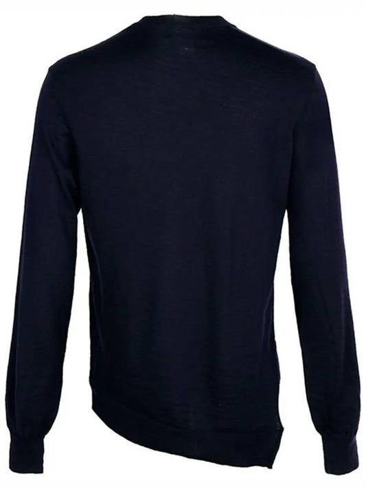 X Lacoste logo wool knit FLN002W23 NAVY - COMME DES GARCONS - BALAAN 2