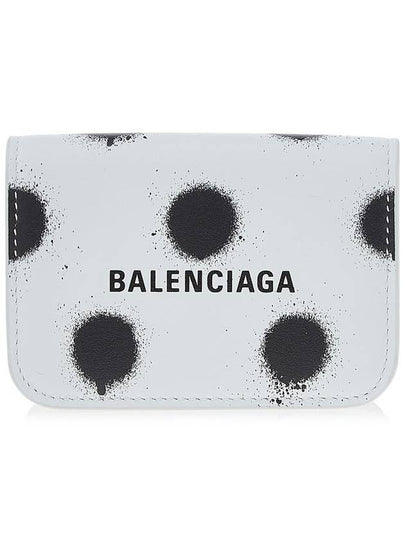 spray polka dot halfwallet white - BALENCIAGA - BALAAN 2