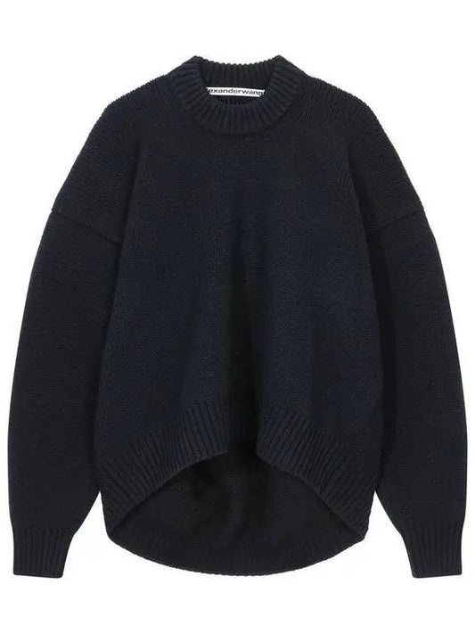 Draped back mock neck knit black - ALEXANDER WANG - BALAAN 1