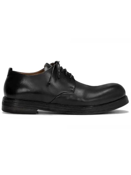 Men's Zucca Zeppa Smooth Leather Lace-Up Derby Black - MARSELL - BALAAN 1