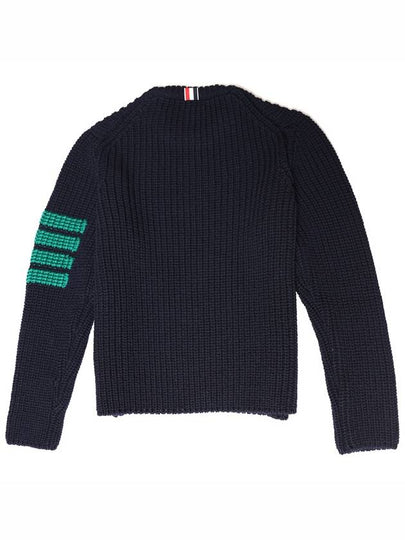 Chunky stitch crew neck knit navy MKA038A 00014 113 - THOM BROWNE - BALAAN 2