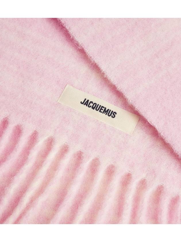 L’echarpe Carro Le Chouchou Jacquard Check Scarf Light Pink - JACQUEMUS - BALAAN 5