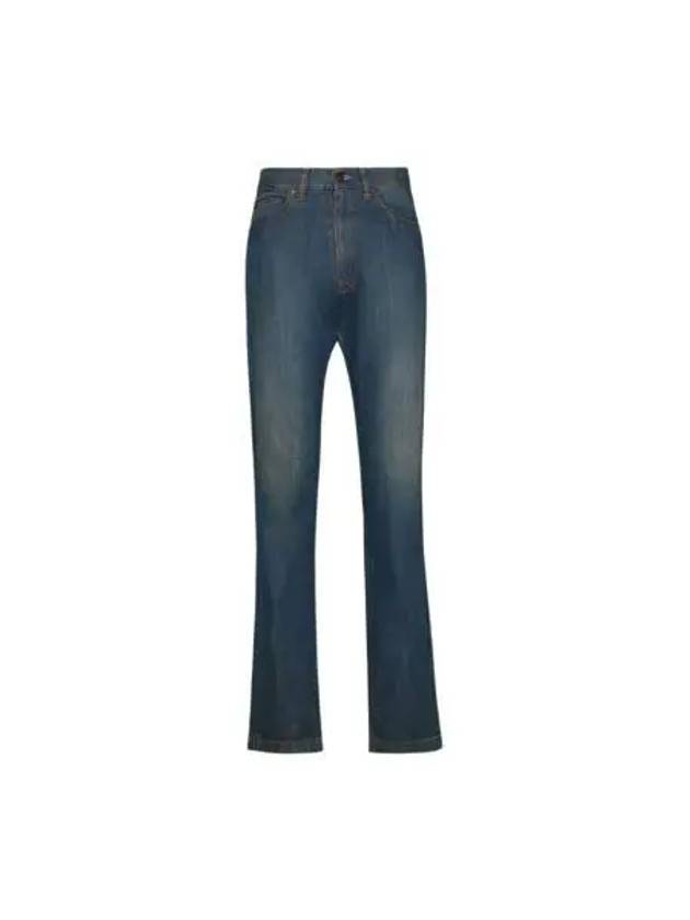 Faded Effect Cotton Straight Jeans Blue - MAISON MARGIELA - BALAAN 2