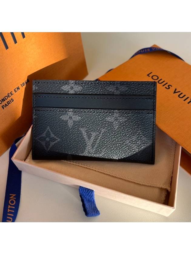 Monogram Eclipse Double Card Wallet Black - LOUIS VUITTON - BALAAN 2