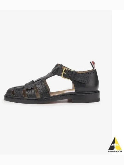 Brogued Fisherman Sandals Black - THOM BROWNE - BALAAN 2