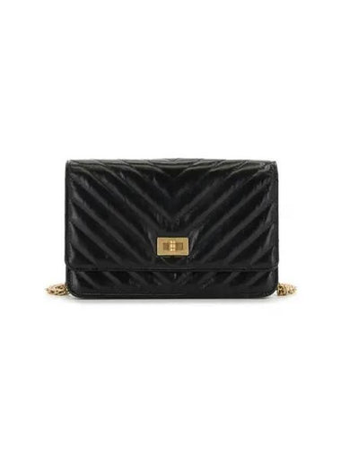 Cross Bag Chain Flap Black - CHANEL - BALAAN 1