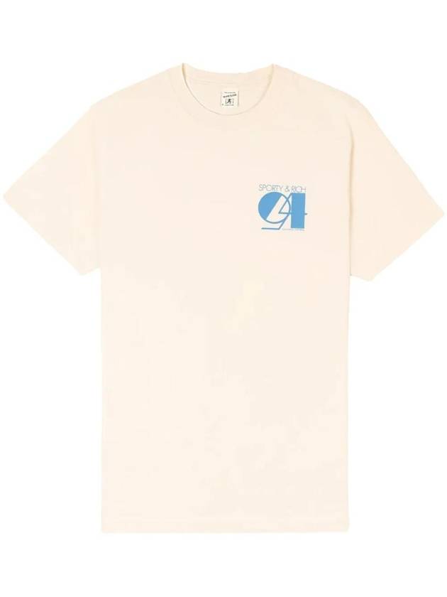 Studio Logo Print Short Sleeve T-Shirt Cream - SPORTY & RICH - BALAAN 1