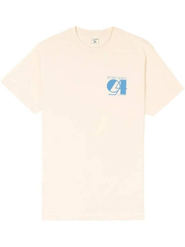 Studio Logo Print Short Sleeve T-Shirt Cream - SPORTY & RICH - BALAAN 1