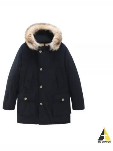 ARCTIC DETACHABLE FUR PARKA CFWOOU0482MRUT0001 MELTON BLUE - WOOLRICH - BALAAN 1